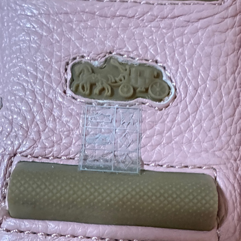 Coach Pink Leather Loafers with Silver Chain Detail - Picture 3 of 5